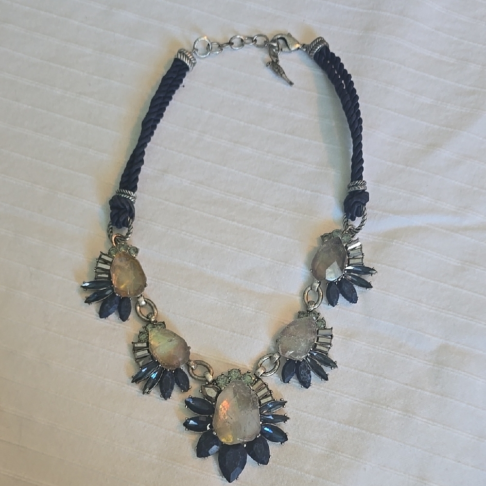 Chloe And Isabel Navy And SILVER Necklace